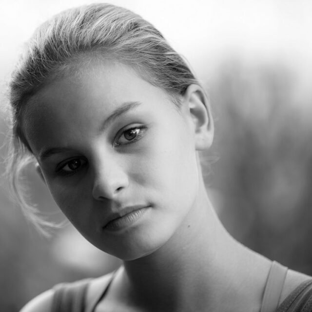 Mensch Portraits Schwarz Weiss 058